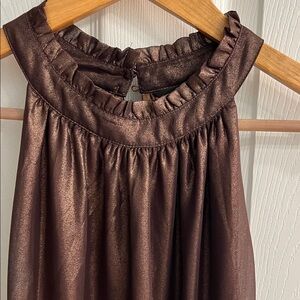 WEEKEND SALE 🤩 Simply Vera Vera Wang Shiny Brown Sleeveless Blouse